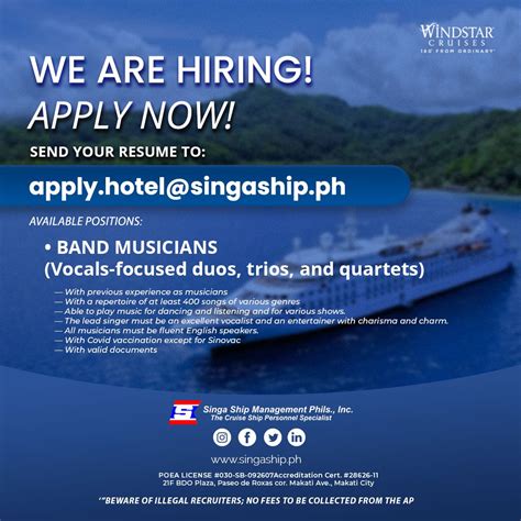 apply.hotel@singaship|Singa Ship Management Phils., Inc.’s Post .